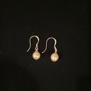 Elegant Silver Pearl Drop Earrings